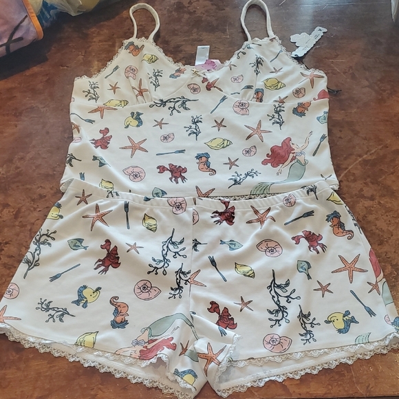 Disney Sea Life Print Pajama Set - Multicolor - Picture 1 of 7